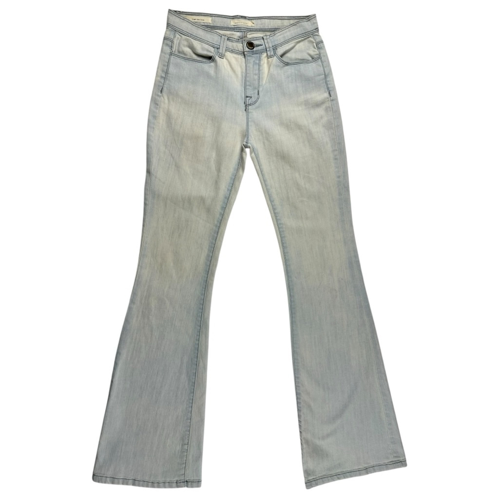 Women's Silence + Noise Jeans Flare High Rise Size 25 Light Blue
